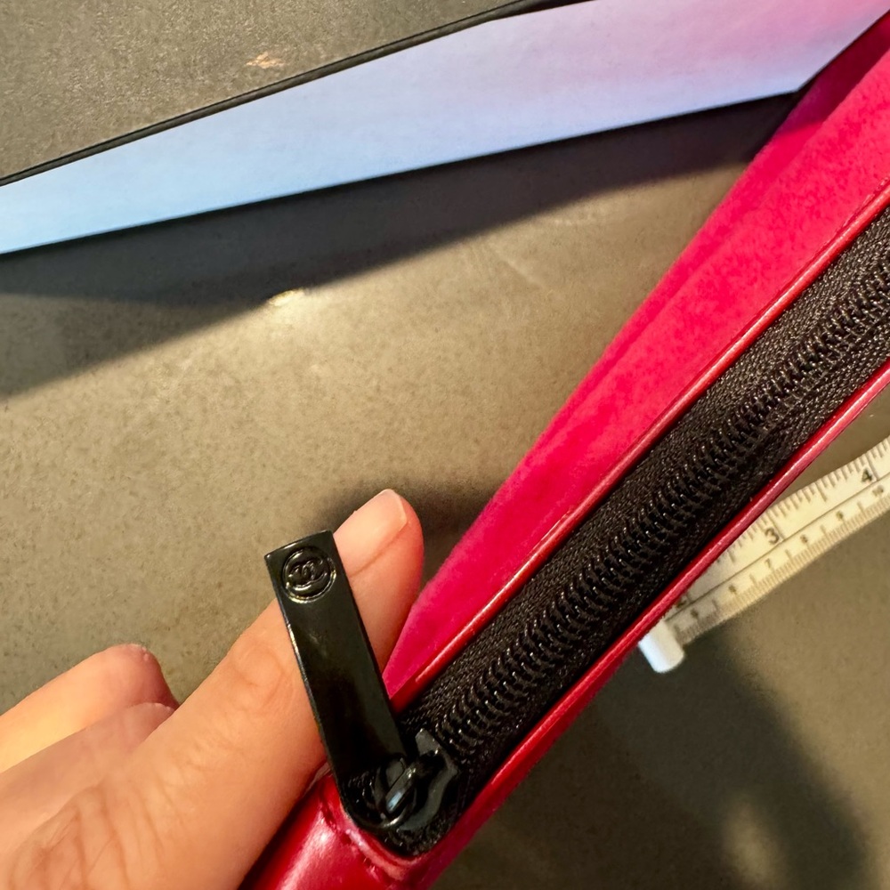 CHANEL Velvet Wristlet in Red and Pink - Picture 8 of 10